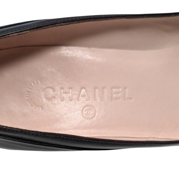 Vintage Chanel Kitten Heel Pointed Toe Brown Leather CC Logo Captoe Y2K 38.5 - Picture 9 of 12